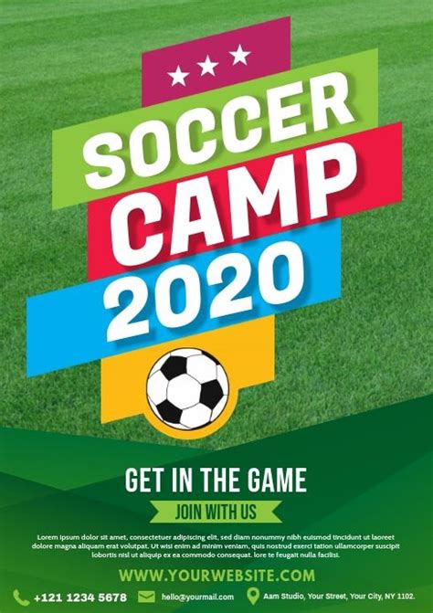 Soccer Camp Flyer Soccer Poster Soccer Camp Sport Poster