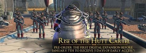 The old republic has enjoyed new given that second wind, a digital expansion, in the form of the rise of the hutt cartel, could be crucial in carrying that momentum forward into the next few months of 2013. Star Wars: The Old Republic Rise of the Hutt Cartel Expansion Announced