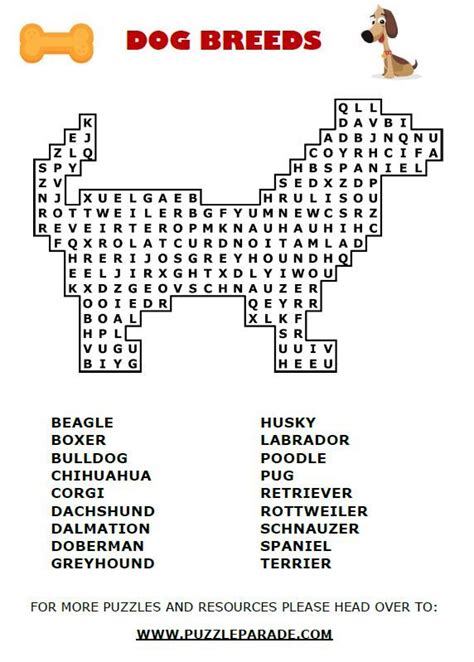 Pin By Mary Lettau Work On Word Search Dog Words Kids