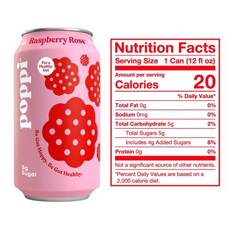 Poppi Raspberry Rose Prebiotic Soda 12 Fl Oz