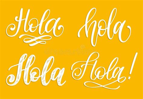 Frase De Las Letras De La Mano De Hola Traducida De Español Hola En El