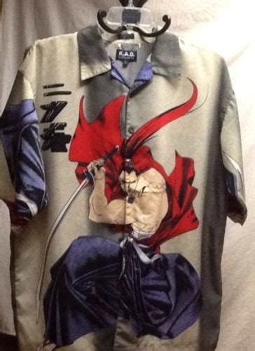 Maybe you would like to learn more about one of these? K.A.D. Clothing Co. Shirt Size Large Warrior Anime Button ...