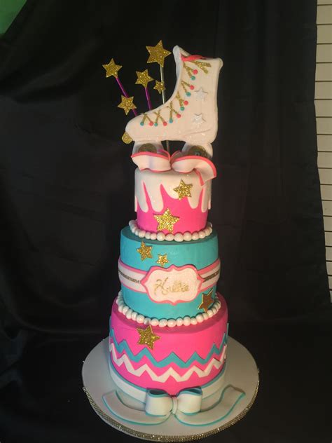 For the trainer class, see roller skater (trainer class). Roller Skating Theme Birthday Cake . Pink Gold turquoise ...