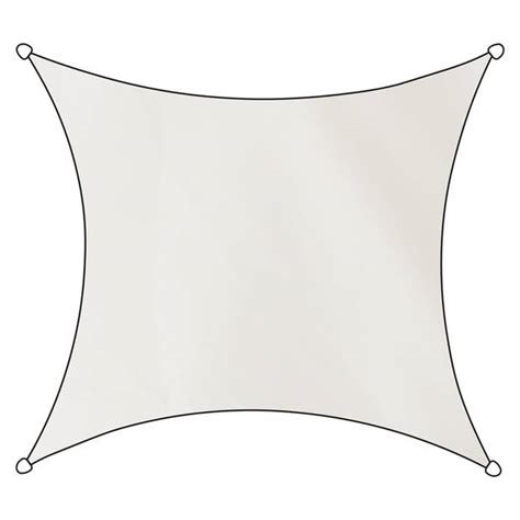 Schaduwdoek Outdoor Polyester Vierkant 360x360 Cm Wit Blokker