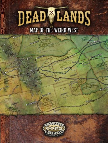 Deadlands Rpg Map Of The Weird West Game Kastle Online