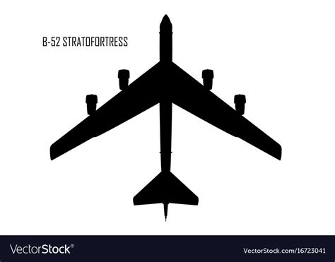 B 52 Stratofortress Silhouette Royalty Free Vector Image