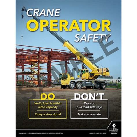 Crane Operator Safety Workplace Safety Training Poster