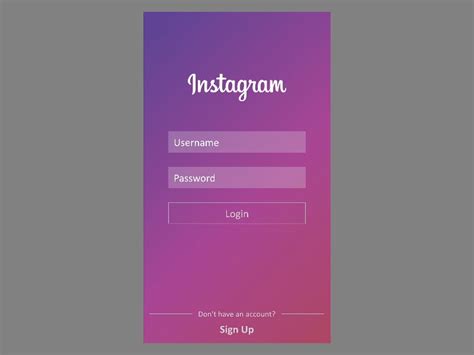 Instagram Login Concept By Damir Hotlovac On Dribbble