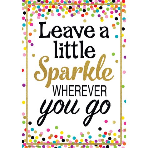 Leave A Little Sparkle Wherever You Go Positive Poster Tcr7422