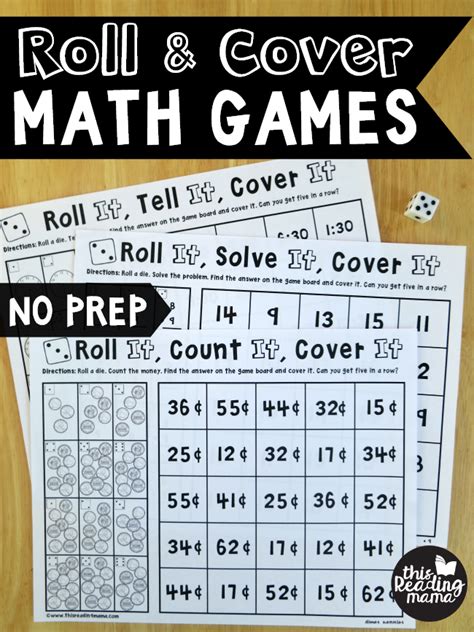 Free Printable Roll And Cover Math Games Money Saving Mom