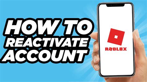 How To Reactivate Your Account On Roblox Youtube