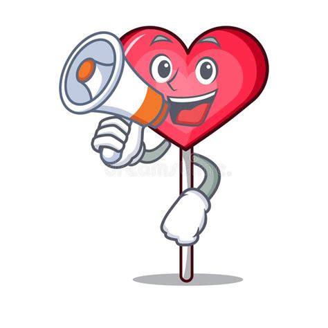 Heart Character With Loudspeaker Stock Illustration Illustration Of