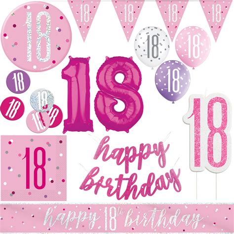 Geburtstag haben wir verse und zitate gesammelt, die gut zum. 18. Geburtstag Party Deko Set XL in rosa pink silber