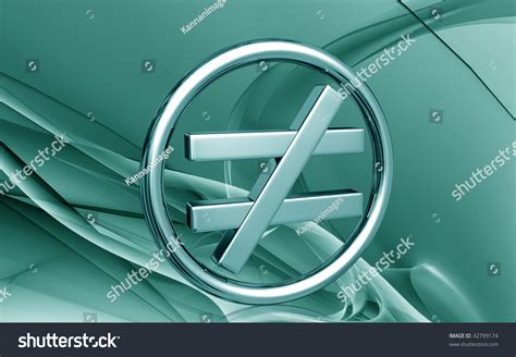 Digital Illustration Not Equal Sign Colour Stock Illustration 42799174