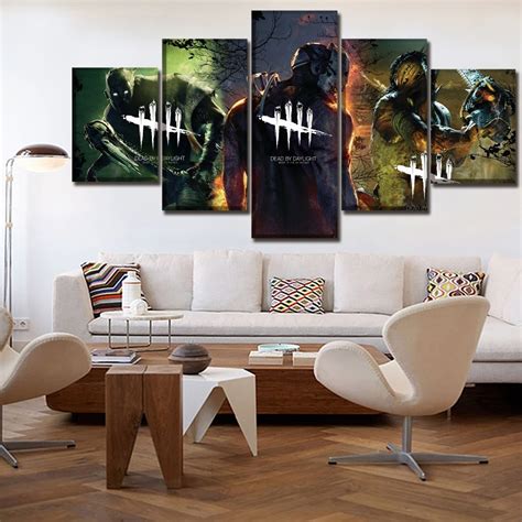 Modular Picture 5 Piece Game Dead By Daylight Poster Modern Living Room
