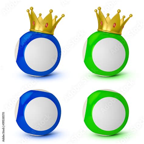 Royal Bingo Or Lottery Blank Balls Set Multicolor Balls On A White