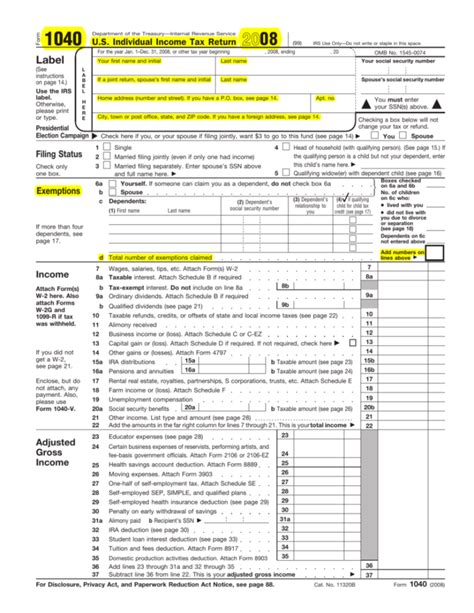 1040 U S Individual Income Tax Return Filing Status 2021 Tax Forms
