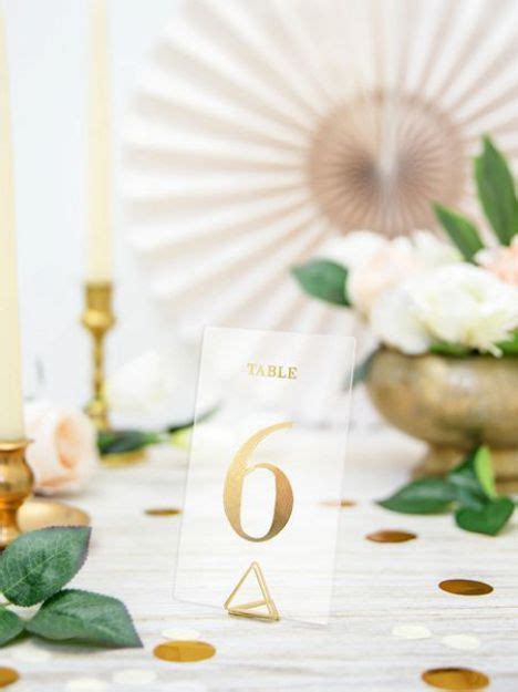 Klare bordnumre 1 20 med guldtryk Flot pynt til bryllup og fødselsdag