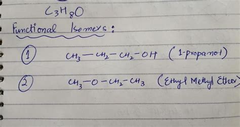 Solved Draw Different Functional Isomers Of C H O Course Hero