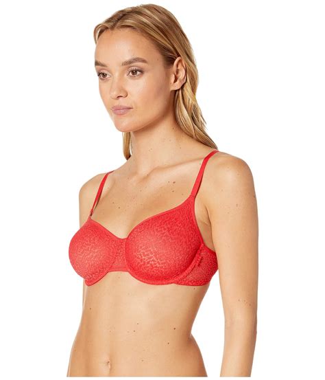 Dkny Modern Lace Unlined Demi Bra In Red Save 20 Lyst