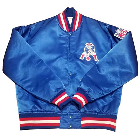 Starter Blue Satin New England Patriots 80s Jacket - Jackets Masters