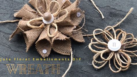How To Make Jute Flowers Rope Floral Embellishments Diy Youtube