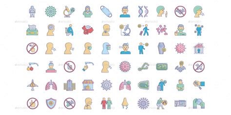 Coronavirus Vector Icons By Icoons Graphicriver