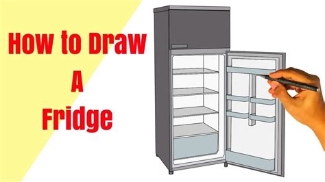 How To Draw A Fridge Drawing System Of A Fridge Youtube