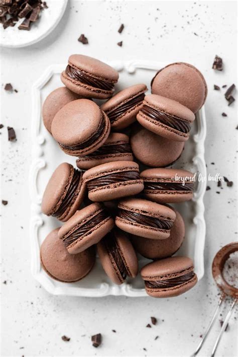 These Dark Chocolate Macarons Have A Light Crisp Outer Layer With A