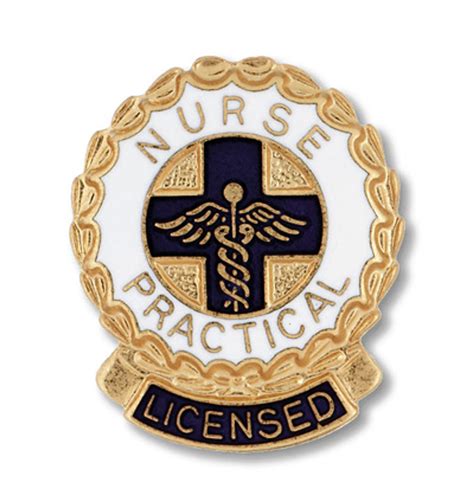 Licensed Practical Nurse Lpn Round Emblem Pin