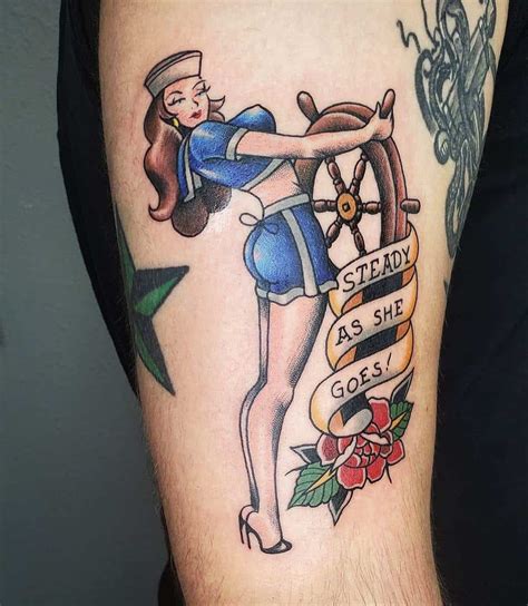 American Traditional Pin Up Girl Tattoo Design Tattoos Book 65 000 Tattoos Designs Kulturaupice