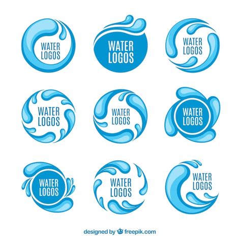 Logotipos Agua Vector Premium