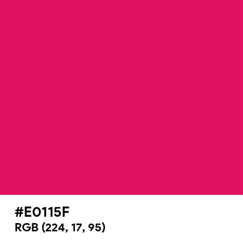 Ruby Color Hex Code Is E0115f