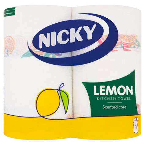 Nicky Lemon Kitchen Towel 2 Rolls Toilet Roll Kitchen Roll And Tissues