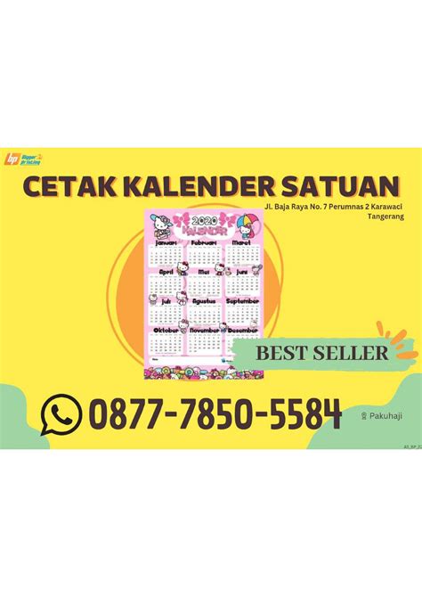 Best Seller Wacall 0877 7850 5584 Cetak Kalender Satuan Di