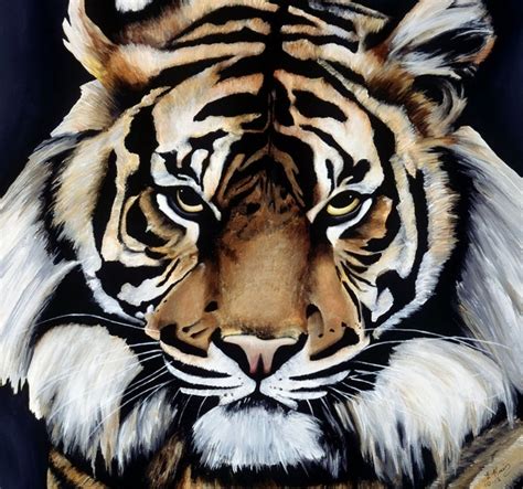 Brown Tiger Art Print By Sheamonet