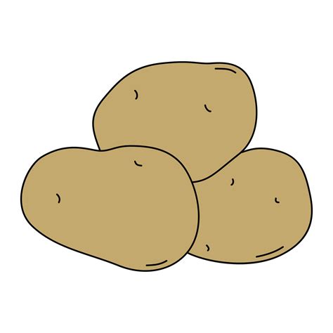 Cartoon Vector Illustration Of Potato Isolated On White Background