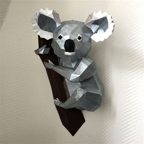 Make Your Own Koala 3d Wall Décor With Ecogamis Pdf Template Paper