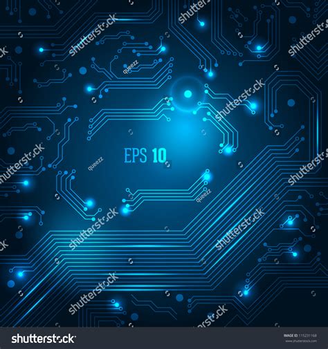 Abstract Hi Tech Blue Background Vector Illustration 115231168
