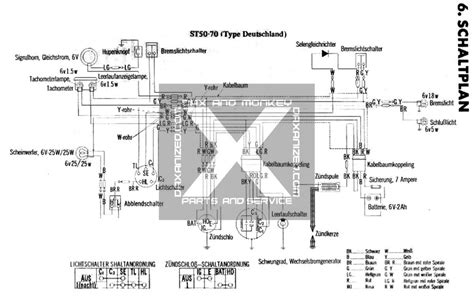 Wiring Diagram Honda Dax St50 St70 6 Volt