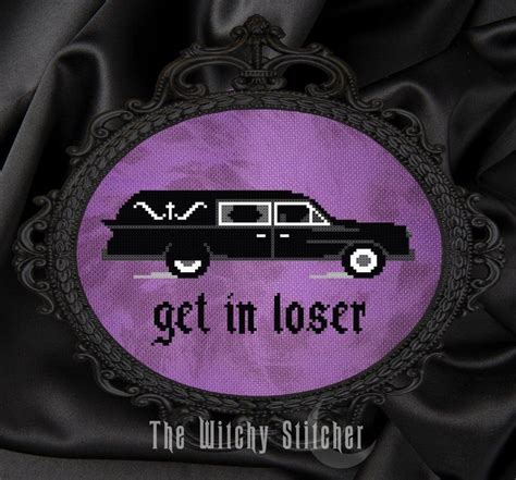 Hearse Get In Loser Gothic Cross Stitch Pattern Occult Etsy Canada