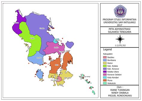 Peta Administrasi Provinsi Sulawesi Utara