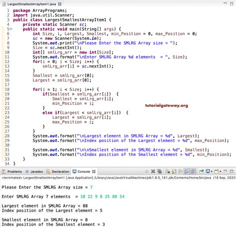 Java Program To Find Smallest And Largest Element In An My Xxx Hot Girl