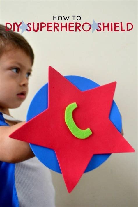 Diy Boys Superhero Shield A Fun And Easy Kids Craft Activity