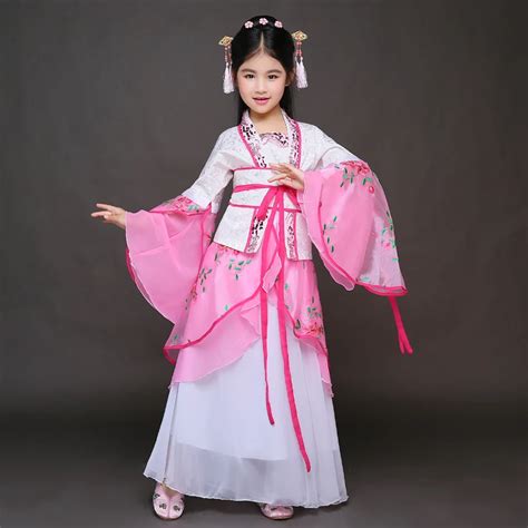 High Quality Pink Chinese Ancient Traditional Girls Hanfu Clothing Cosplay Party Dresses Tang