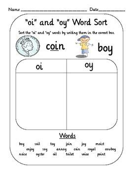 Within these digraph flash cards, you will find regular digraphs, as well as split digraphs (magic 'e') and also consonant. Vowel Digraph Word Sort for oi & oy | Vowel digraphs, Word sorts, Teaching phonics