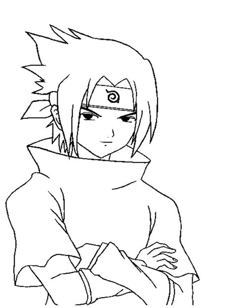 Cute Baby Sasuke Coloring Page - Anime Coloring Pages