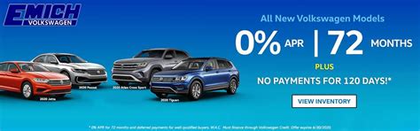 0 Apr Special Offer On Vehicle Purchase At Emich Volkswagen In Co