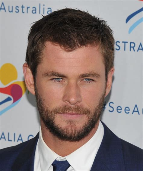 Of course, this appearance is intentional and will not be more than people imagine it is simple and requires more maintenance. Chris Hemsworth Short Straight Casual Hairstyle - Brunette ...