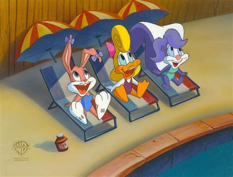 Tiny Toons Original Production Cel Babs Bunny Shirley The Loon And